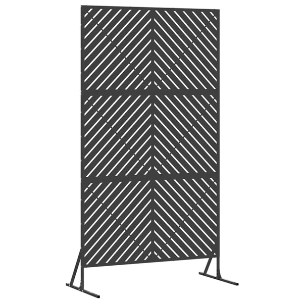 Brise-Vue Acier Série Gris — Coloris Noir 100×180 cm