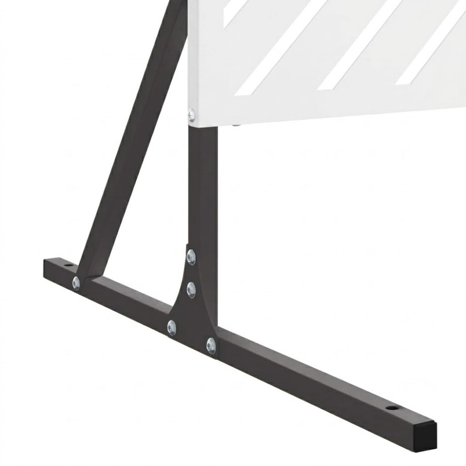 Paravent Brise-Vue Acier Blanc Premium 100×180 cm