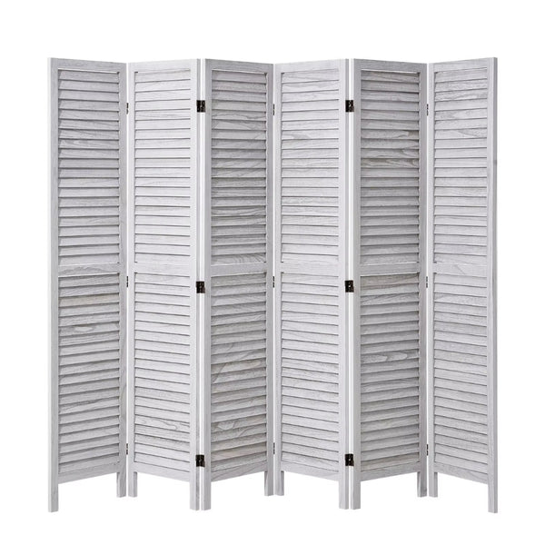 Paravent 6 Panneaux Bois à Lamelles — Cloison Architecturale 170 cm