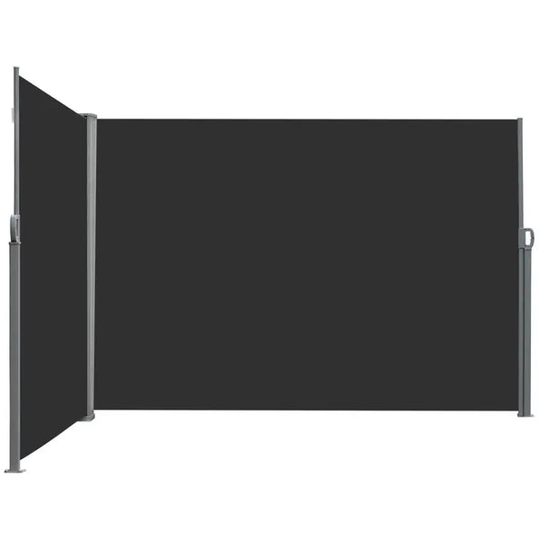 Paravent Rétractable Outdoor 6 m × 180 cm — Protection Solaire Anti-UV Gris & Noir