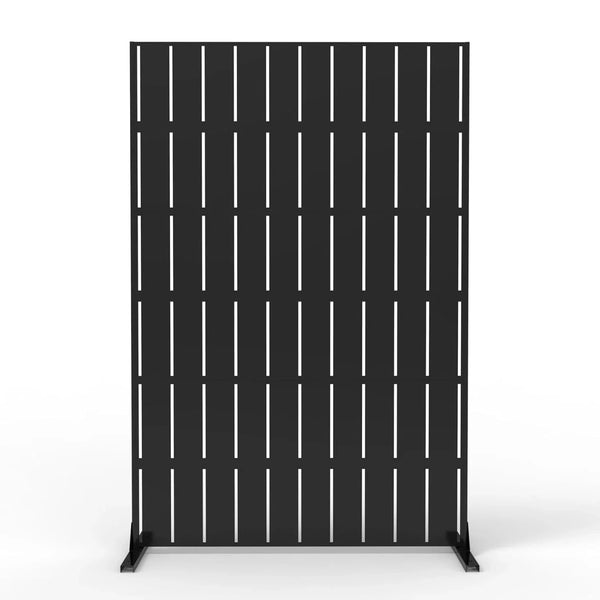 Panneau Décoratif Jardin Noir Motif E avec Socle 120×183 cm
