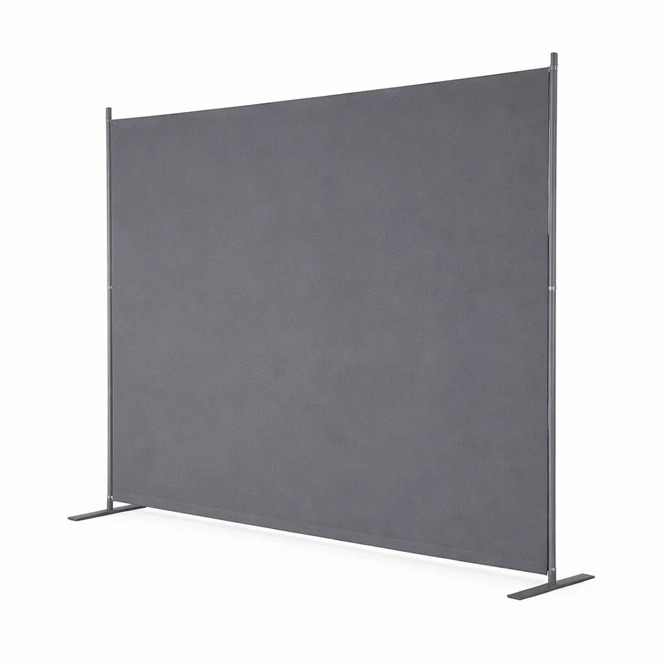 Paravent Tissu Gris Grand Format — Séparateur Carré 180 × 180 cm