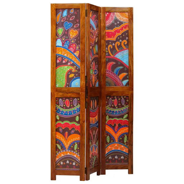 Paravent Bois d'Acacia Naturel Miel 105×160 cm — Salon & Bureau