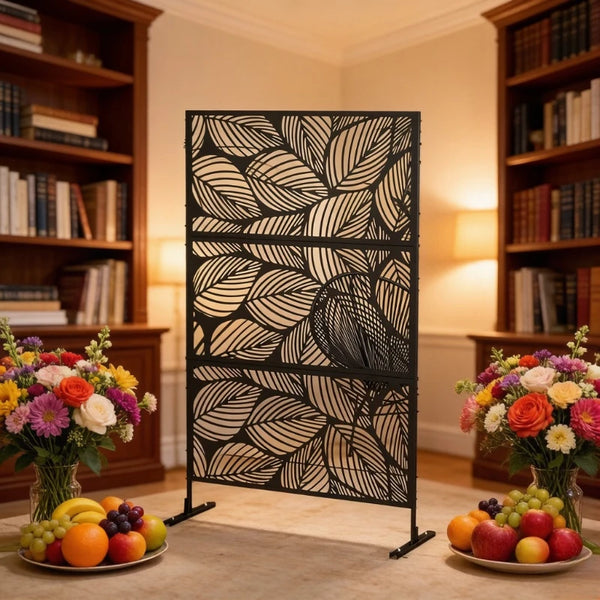 Panneau Décoratif Extérieur Noir — Treillis Métal pour Plantes Grimpantes, Balcon & Jardin