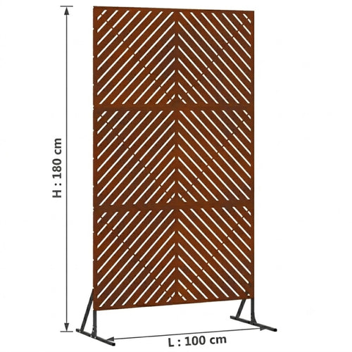 Brise-Vue Acier marrons 100×180 cm — Extérieur