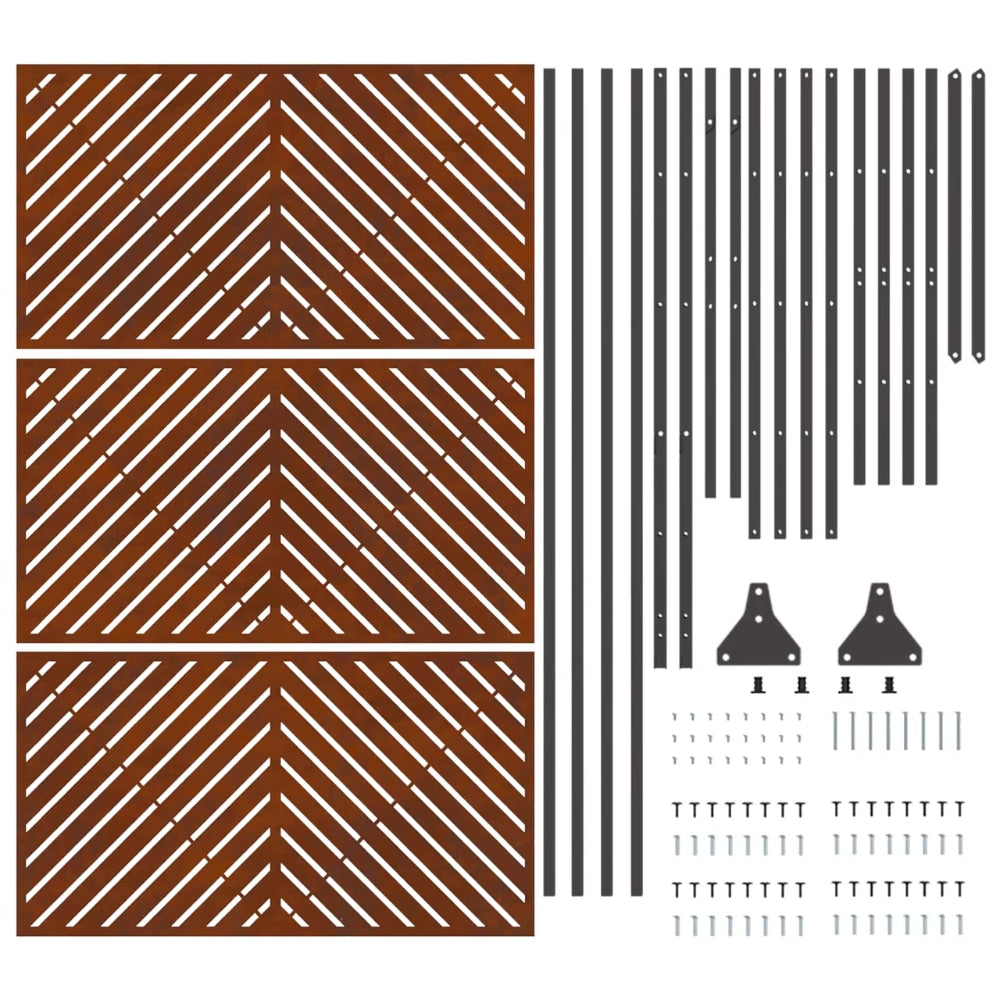 Brise-Vue Acier marrons 100×180 cm — Extérieur