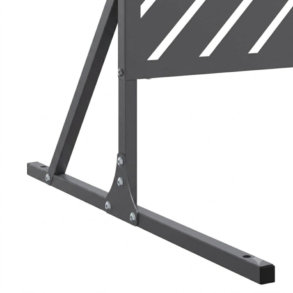 Brise-Vue Acier Série Gris — Coloris Noir 100×180 cm