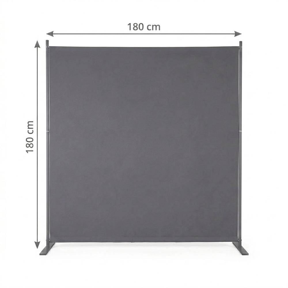 Grand Paravent Gris Foncé — 6 Panneaux 180×180 cm | Chambre & Studio