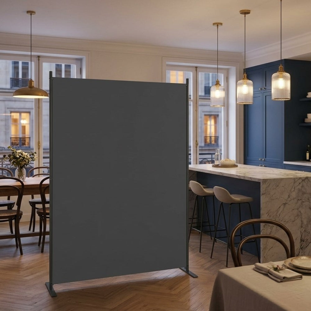 Grand Paravent Gris Foncé — 6 Panneaux 180×180 cm | Chambre & Studio