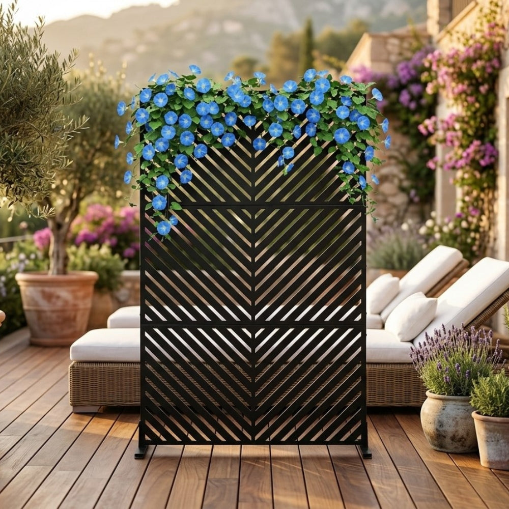 Panneau Acier Extérieur Anticorrosion Motif C — Jardin & Patio