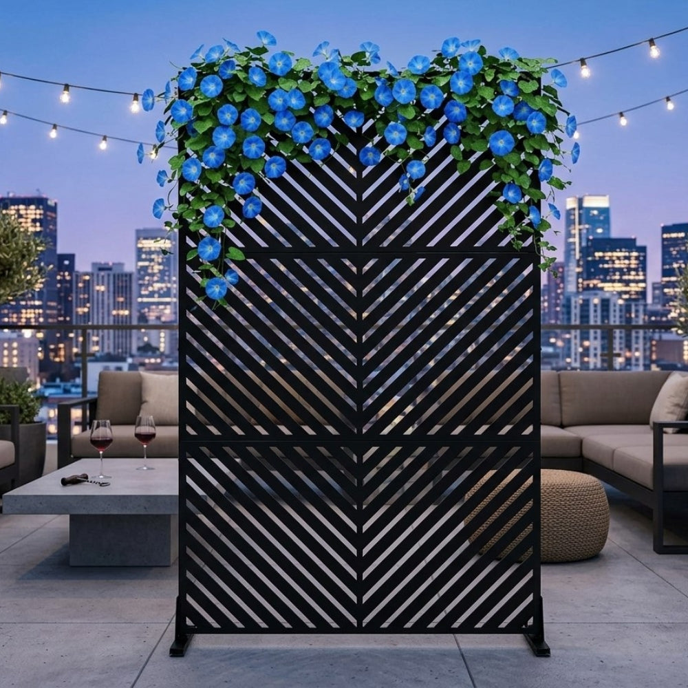 Panneau Acier Extérieur Anticorrosion Motif C — Jardin & Patio