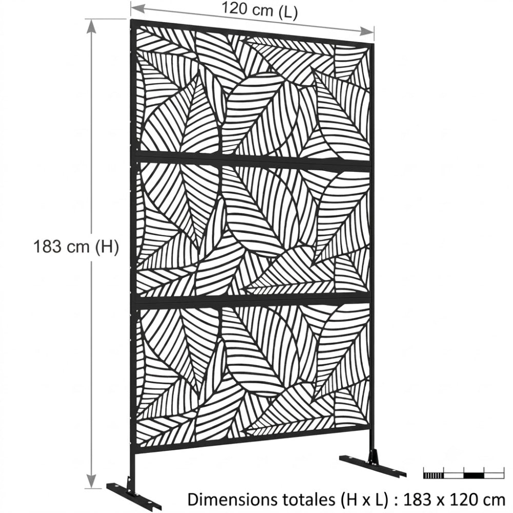 Panneau Acier Extérieur Anticorrosion Motif D — Jardin & Patio