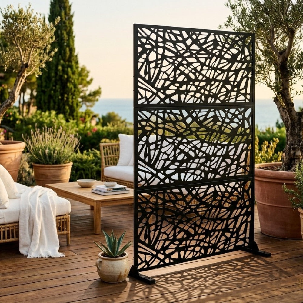Panneau Acier Extérieur Anticorrosion Motif E — Jardin & Patio