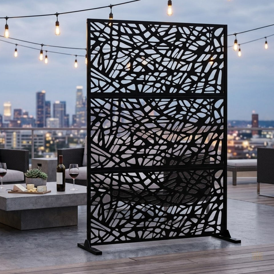 Panneau Acier Extérieur Anticorrosion Motif E — Jardin & Patio