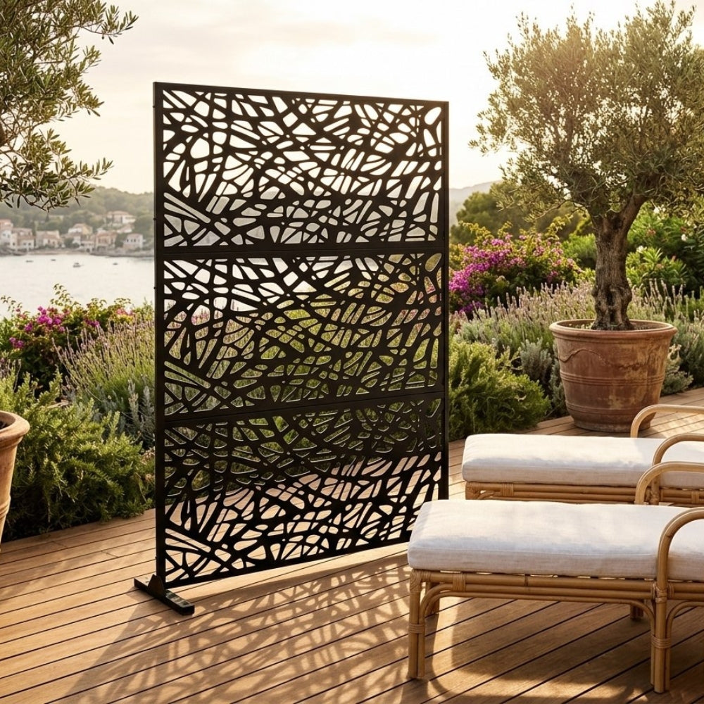 Panneau Acier Extérieur Anticorrosion Motif E — Jardin & Patio