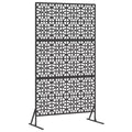 Panneau Brise-Vue Acier Noir 100×180 cm