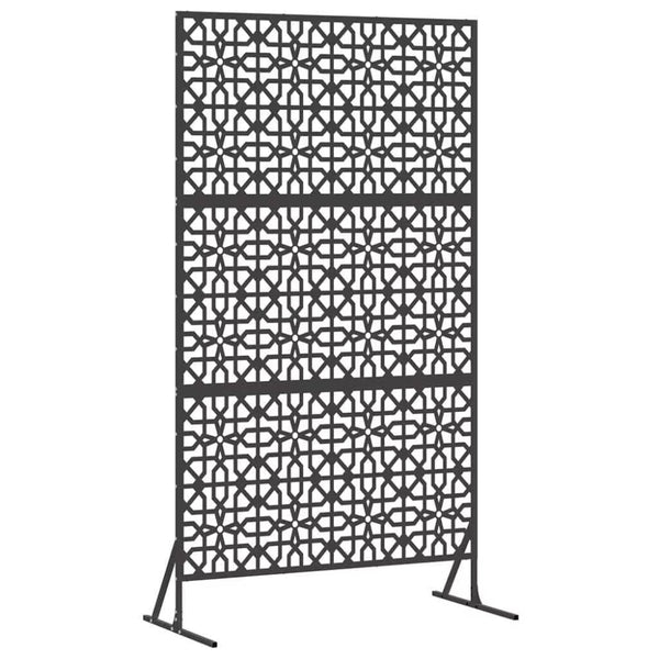 Panneau Brise-Vue Acier Noir 100×180 cm