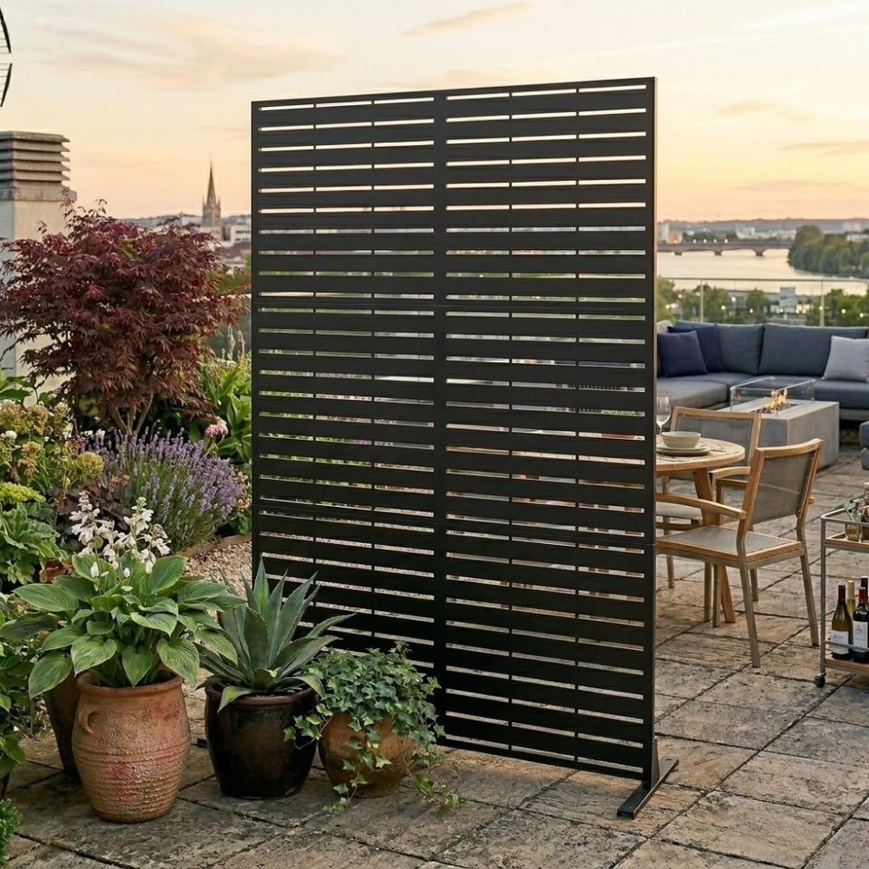 Panneau Brise-Vue Extérieur Décoratif — Clôture Jardin & Patio 120 × 183 cm