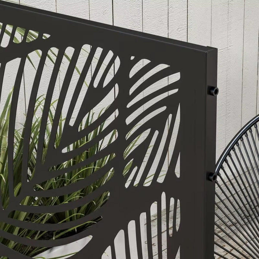 Panneau Décoratif Extérieur Noir — Treillis Métal pour Plantes Grimpantes, Balcon & Jardin