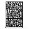 Panneau Décoratif Jardin Noir Motif B avec Socle 120×183 cm
