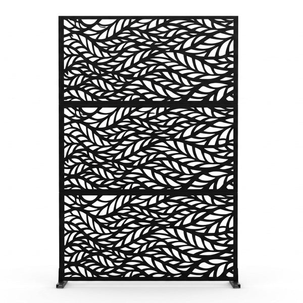 Panneau Décoratif Jardin Noir Motif B avec Socle 120×183 cm