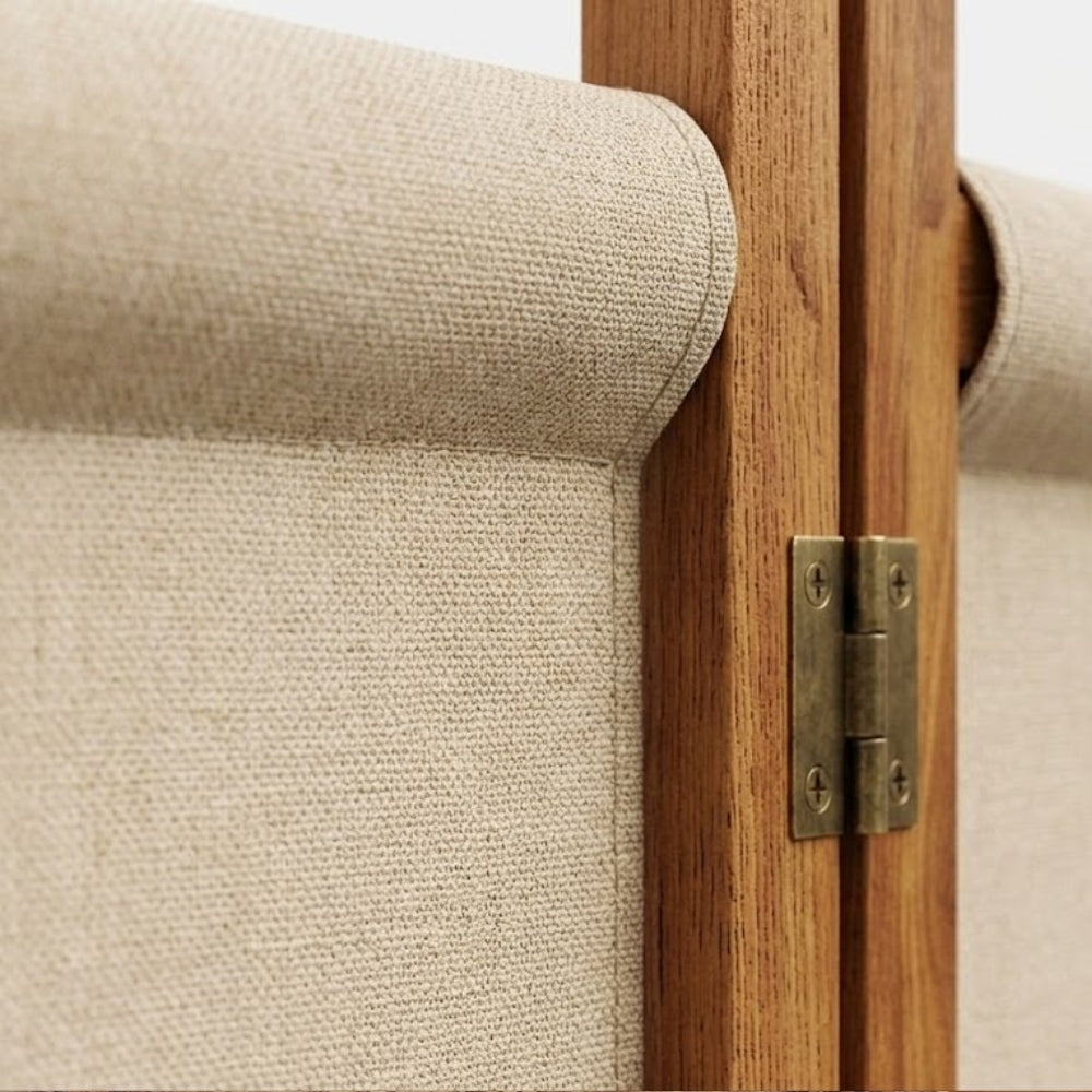 Paravent 5 Panneaux Crème Jaune Poudré 350×180 cm