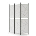 Paravent 3 Panneaux Tissu Blanc 150 × 180 cm — Cloison Bureau & Chambre