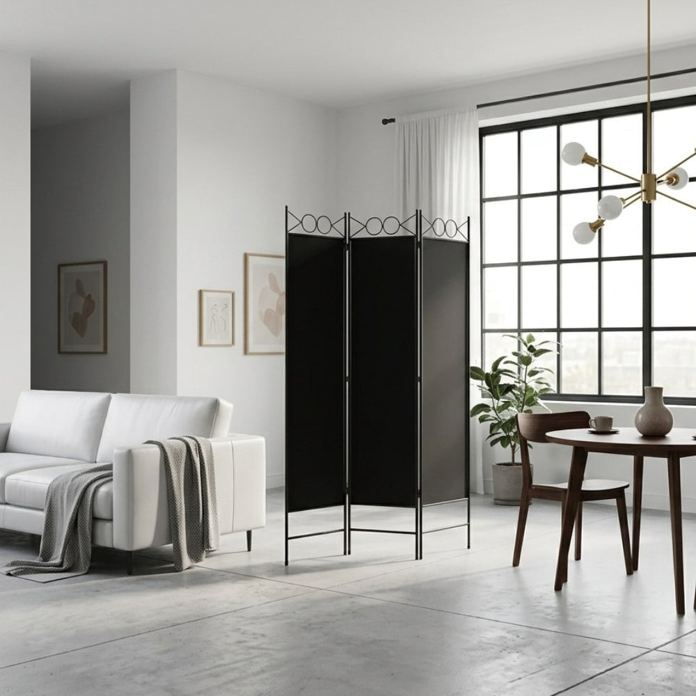 Paravent 3 Panneaux Tissu Pliable — Motif 2