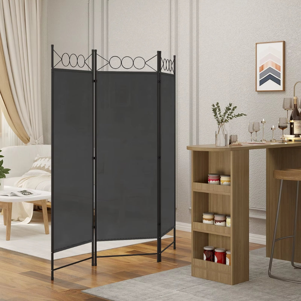 Paravent 3 Panneaux Tissu Pliable — Motif 2