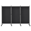 Paravent 3 Panneaux sur Roulettes — Cloison Mobile Intérieur & Balcon