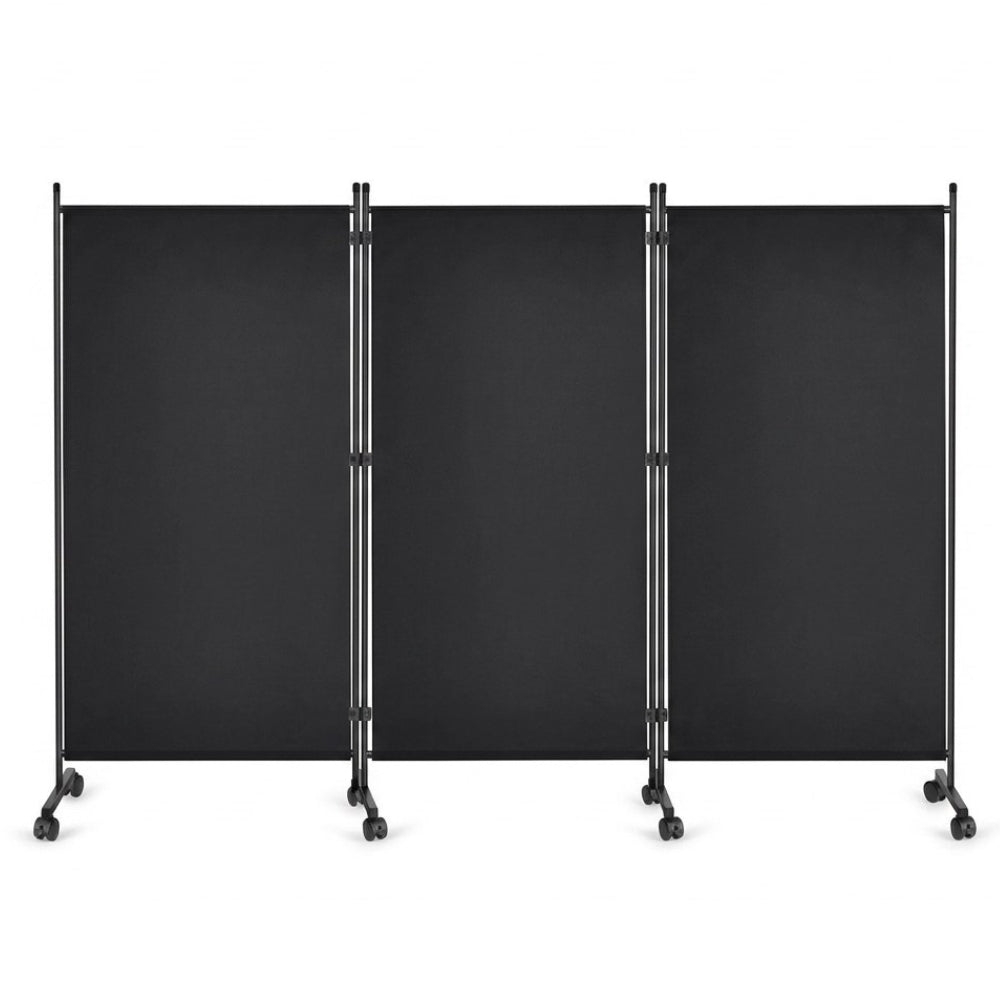Paravent 3 Panneaux sur Roulettes — Cloison Mobile Intérieur & Balcon