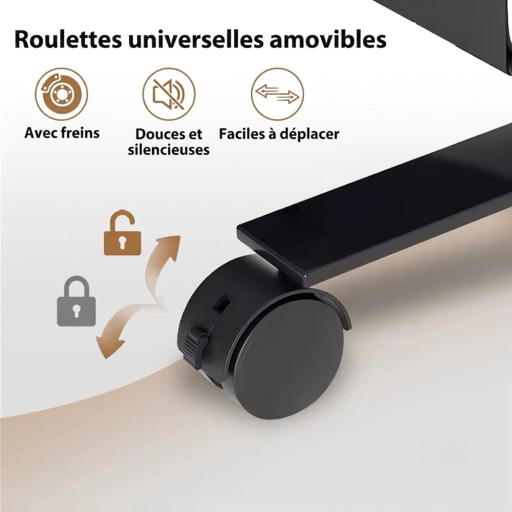 Paravent 3 Panneaux sur Roulettes — Cloison Mobile Intérieur & Balcon