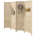 Paravent 4 Panneaux Bois Perforé 152×145 cm