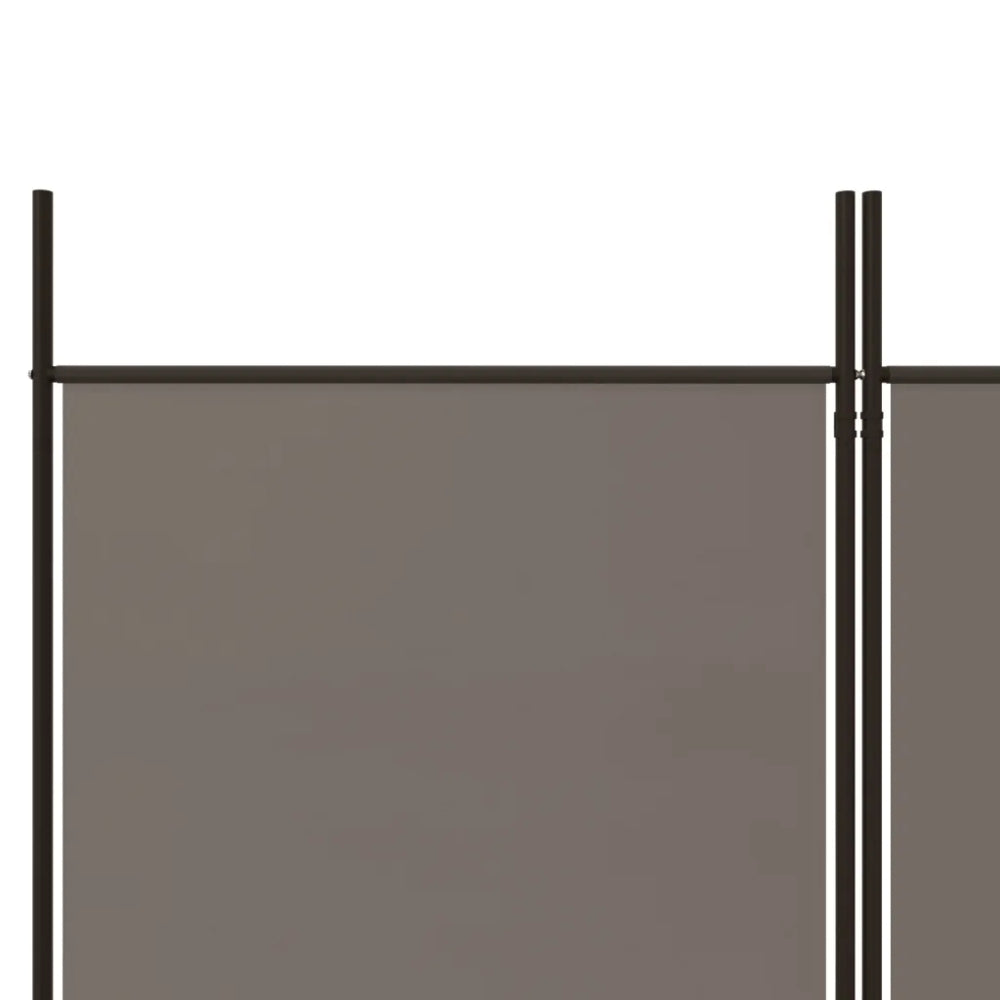 Paravent 5 Panneaux Tissu Anthracite — Grande Cloison 250 × 200 cm