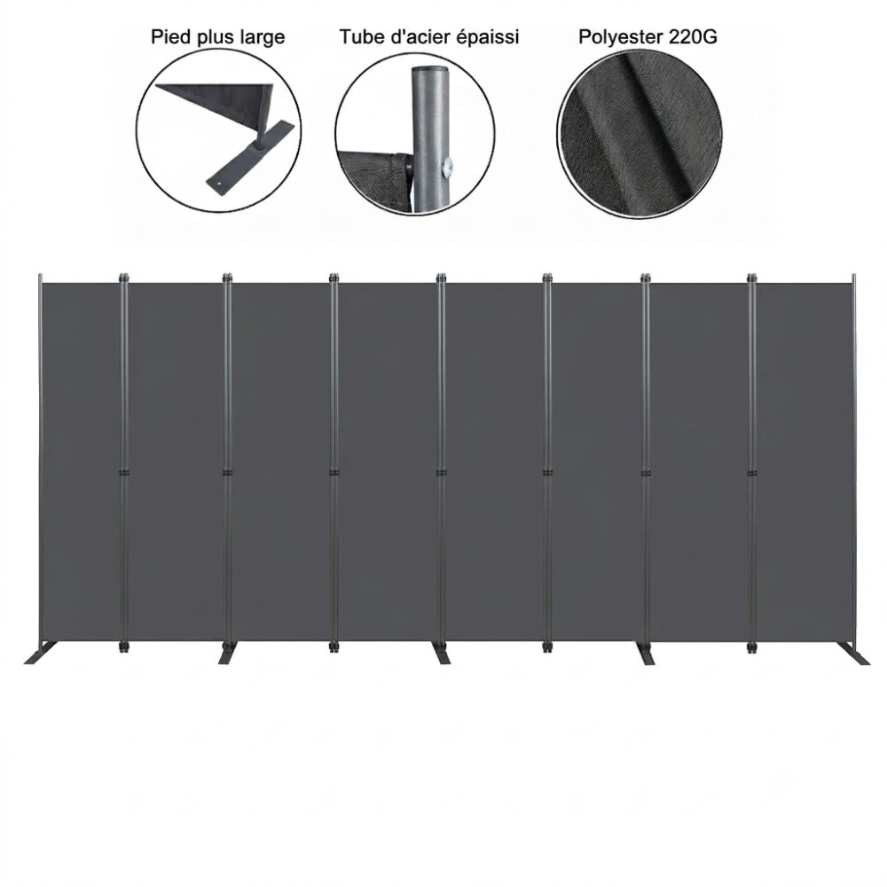 Paravent 8 Panneaux Grand Format 404 × 180 cm — Cloison Bureau & Open Space