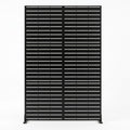 Paravent Acier Modulable Noir 180×100 cm