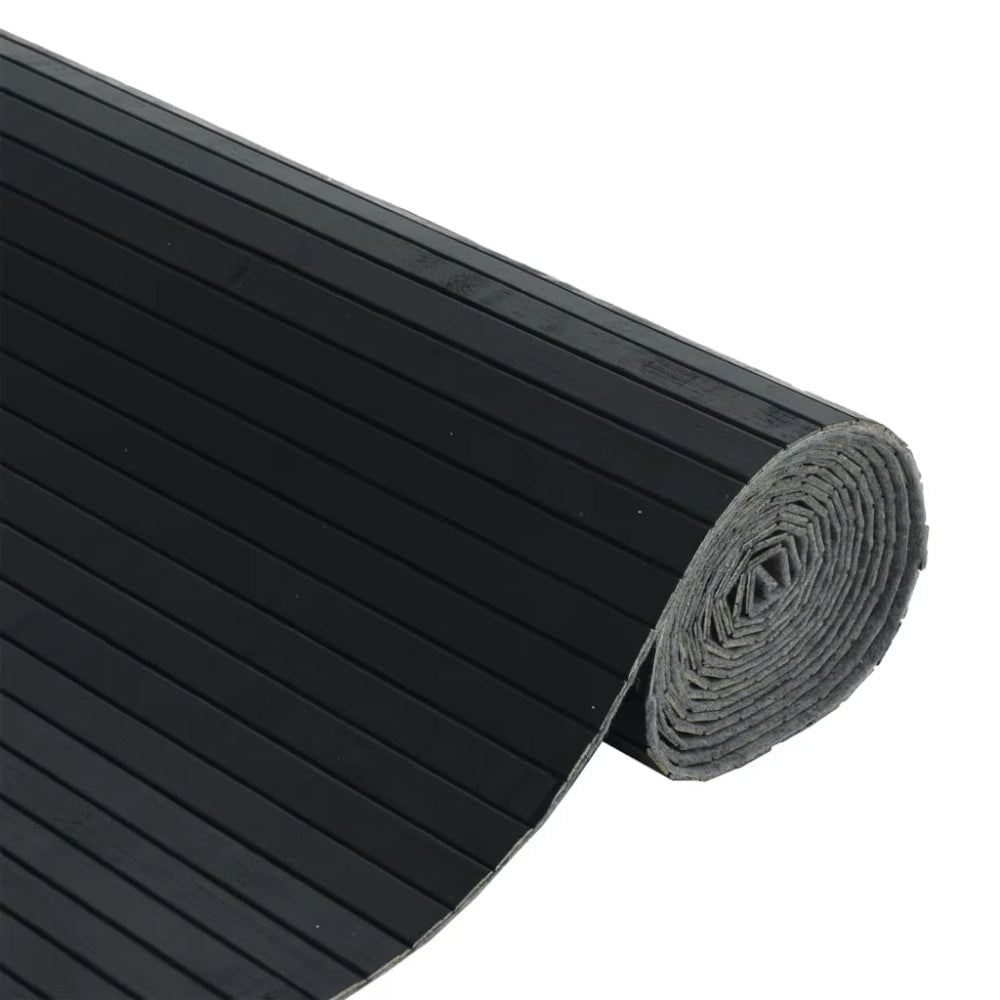 Paravent Bambou Grand Format Noir 165×600 cm — Modulable