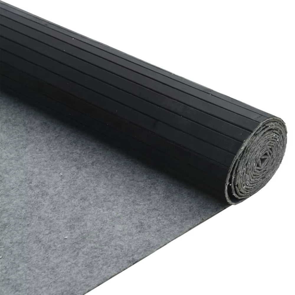 Paravent Bambou Grand Format Noir 165×600 cm — Modulable