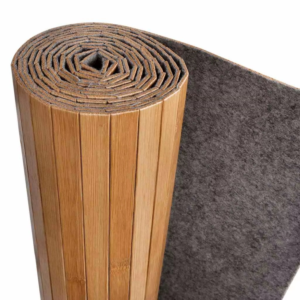 Paravent Bambou Grand Format Bois Foncé 165×600 cm — Modulable