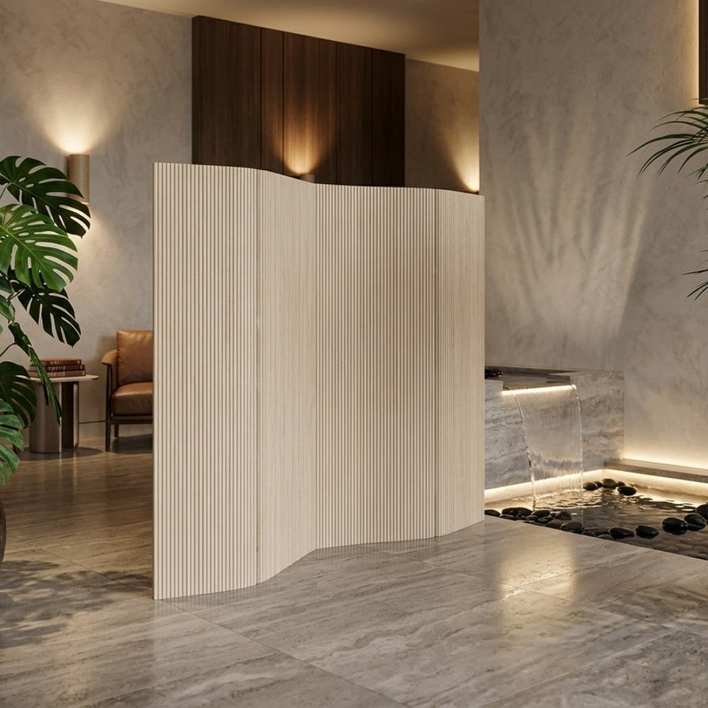 Paravent Bambou Grand Format blanc 165×600 cm — Modulable