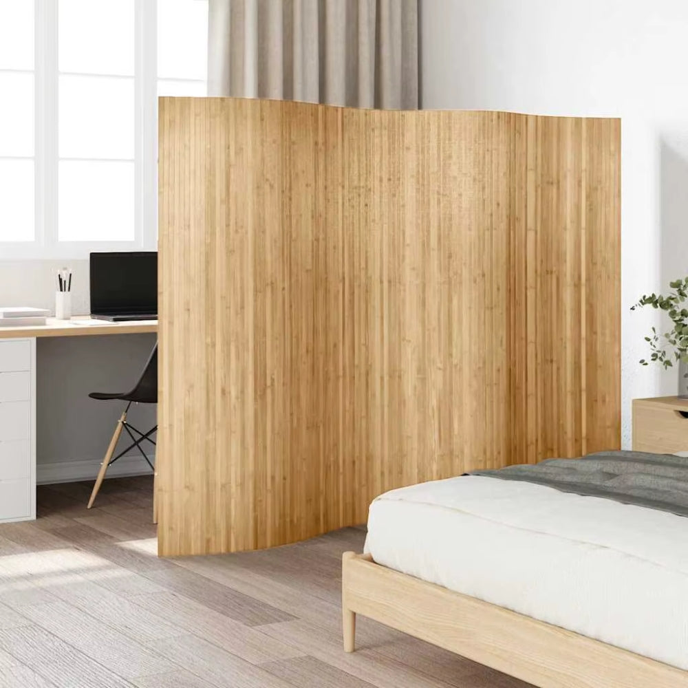 Paravent Bambou Naturel Grand Format 165×600 cm — Modulable