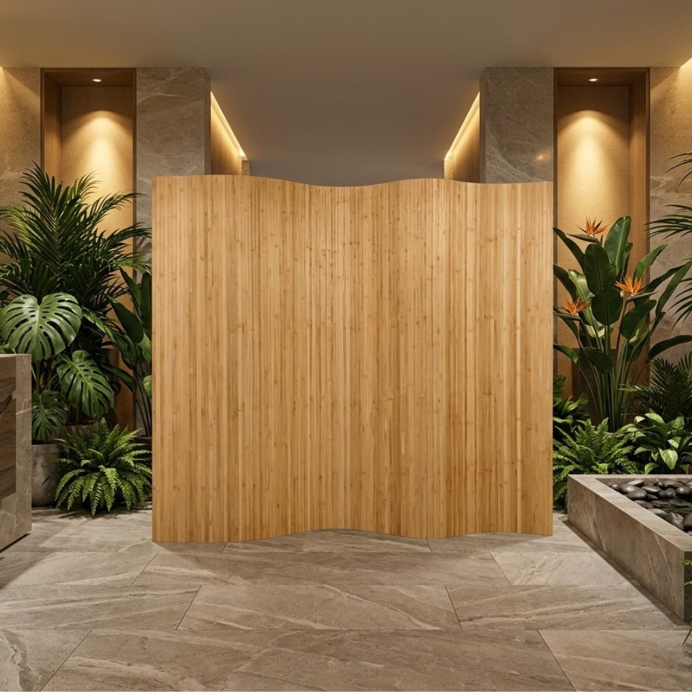 Paravent Bambou Naturel — Grande Largeur 250 × 165 cm