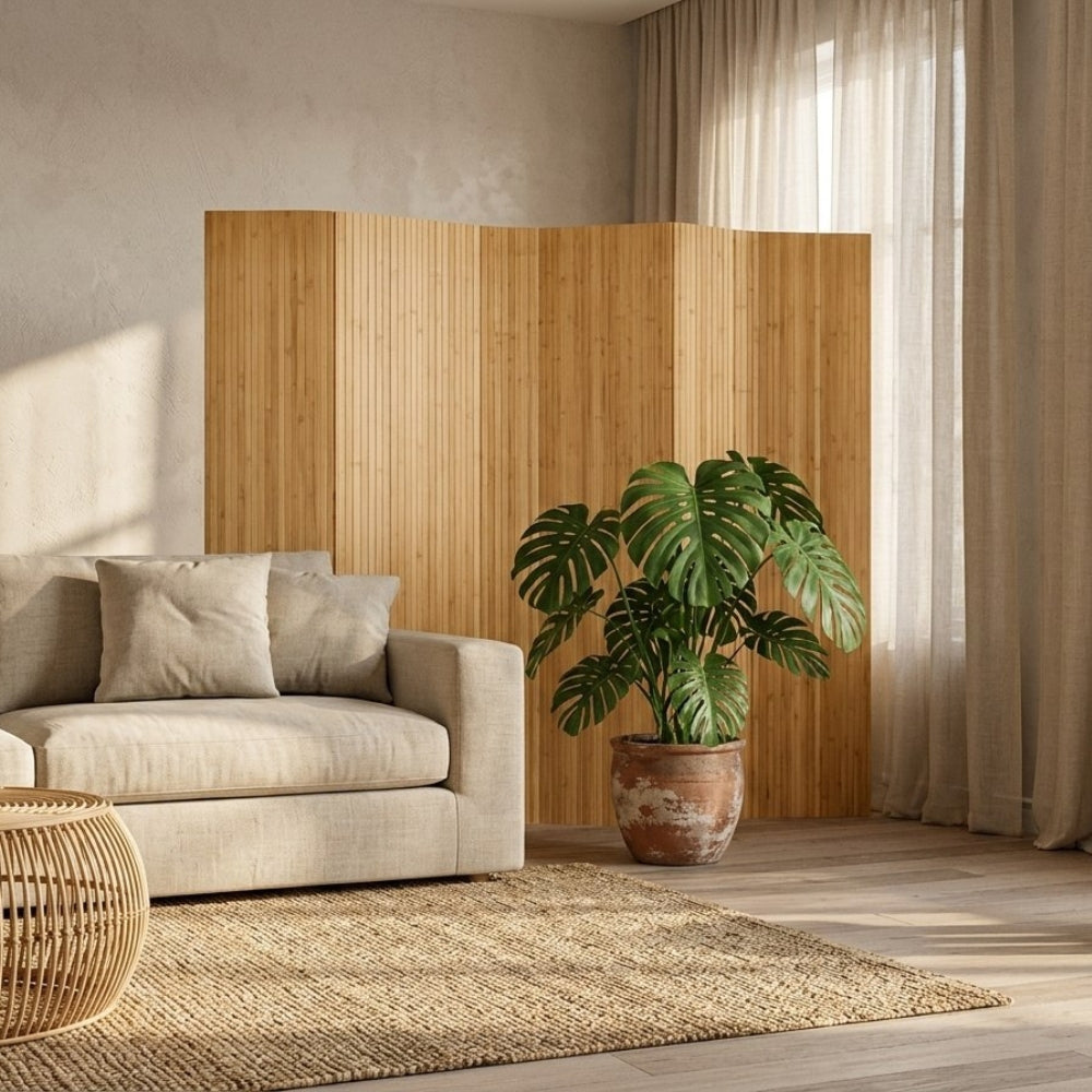 Paravent Bambou Naturel — Grande Largeur 250 × 165 cm