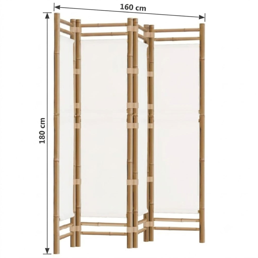 Paravent Bambou & Toile — Cloison Zen | 2 Largeurs au Choix