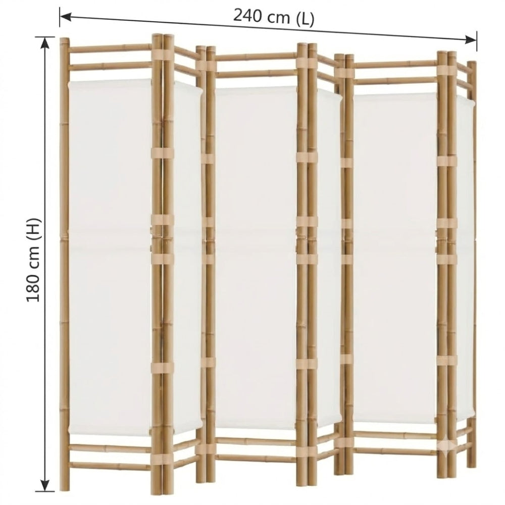 Paravent Bambou & Toile — Cloison Zen | 2 Largeurs au Choix