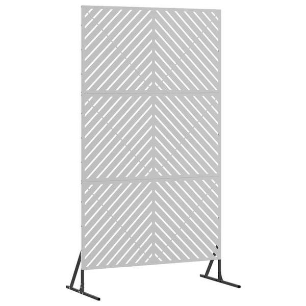 Paravent Brise-Vue Acier Blanc Premium 100×180 cm