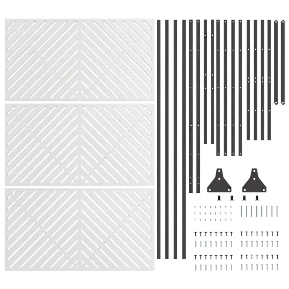 Paravent Brise-Vue Acier Blanc Premium 100×180 cm