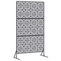 Paravent Brise-Vue Acier Noir Extérieur 100×180 cm