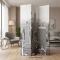 Paravent Cadre Bois & Toile Photo Imprimée — Cloison Décorative en 3 Dimensions