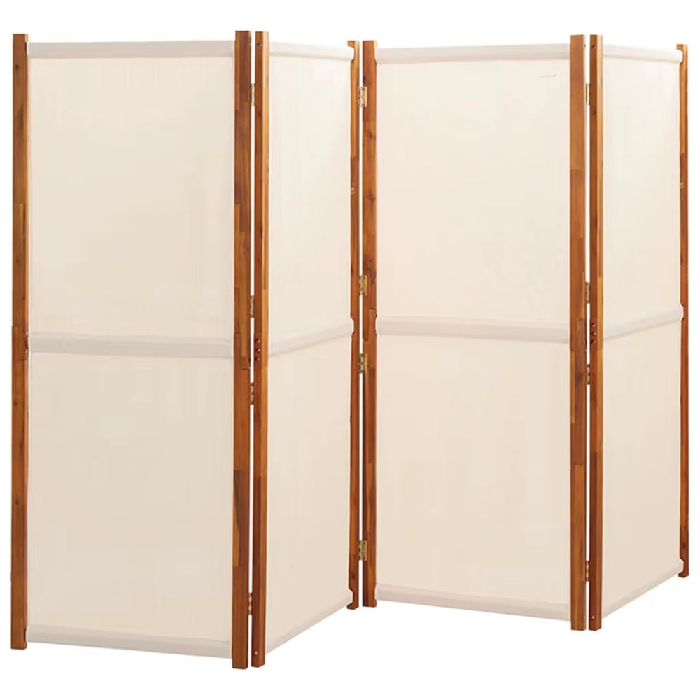 Paravent Cloison 4 Panneaux Gris Clair 280×180 cm